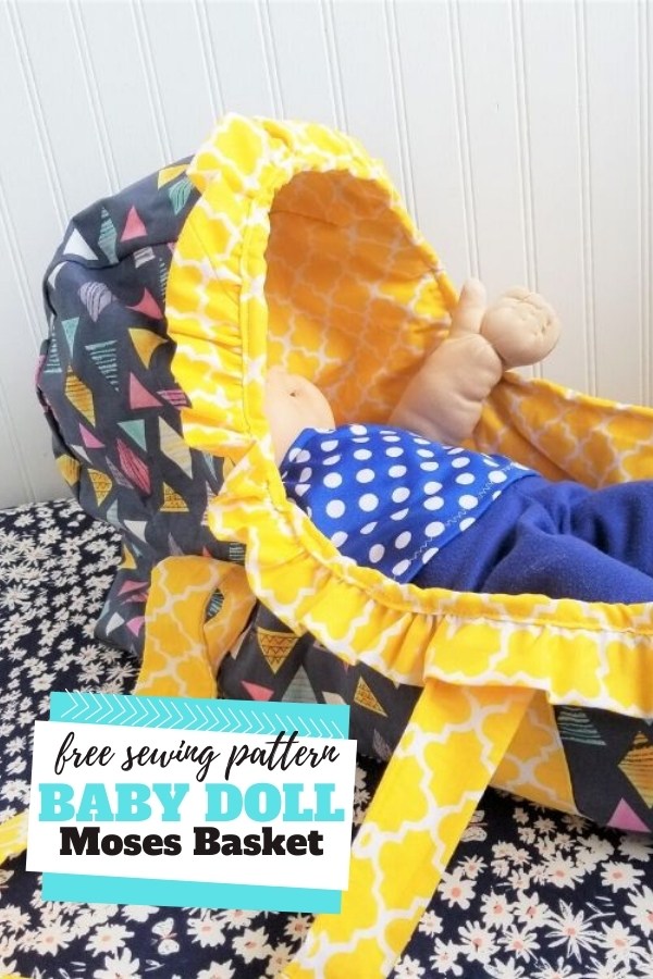 FREE Sewing pattern for the Baby Doll Moses Basket