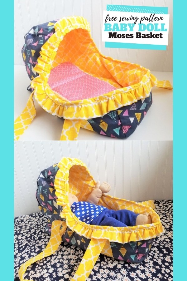 FREE Sewing pattern for the Baby Doll Moses Basket