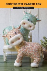 Cow Softie Fabric Toy sewing pattern - Sew Modern Kids