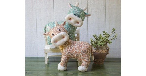 Cow Softie Fabric Toy sewing pattern