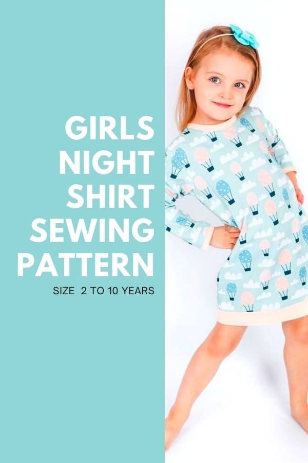 Girls Nightshirt sewing pattern (2 to 10 years) - Sew Modern Kids