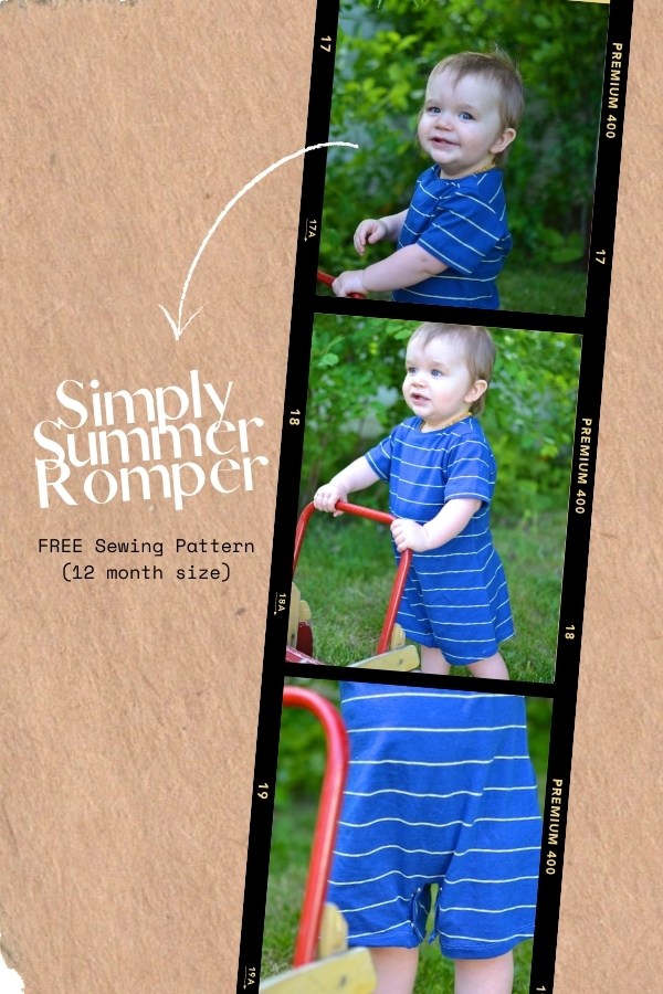 Simply Summer Romper FREE sewing pattern (12 month size)