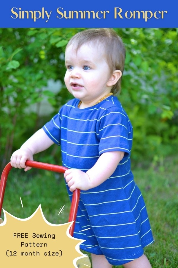Simply Summer Romper FREE sewing pattern (12 month size)