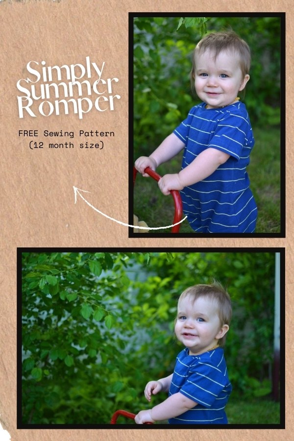 Simply Summer Romper FREE sewing pattern (12 month size)