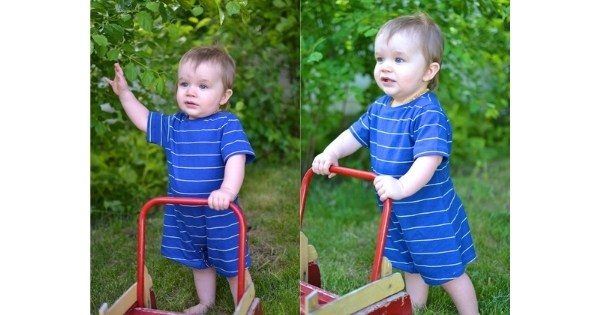Simply Summer Romper FREE sewing pattern (12 month size)