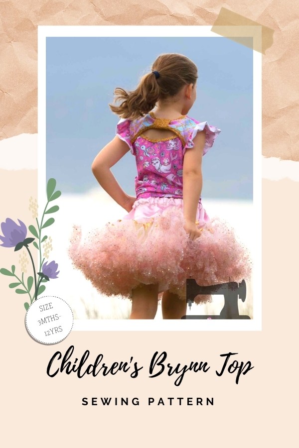 Children's Brynn Top sewing pattern (3mths-12yrs)