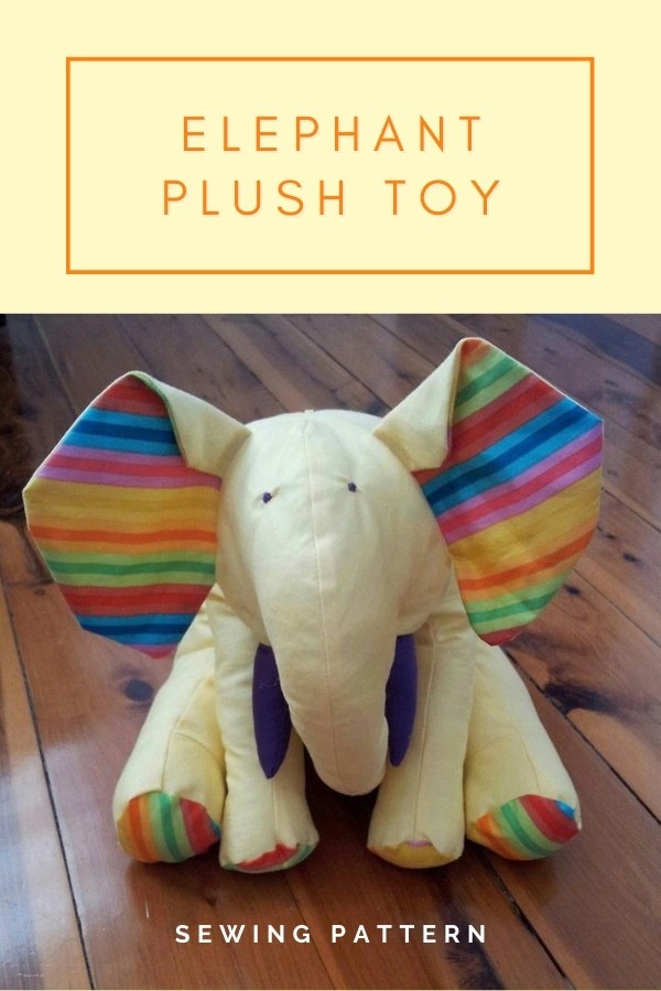 Elephant Plush Toy sewing pattern