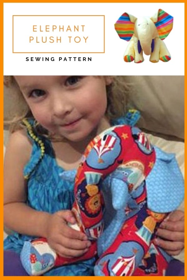 Elephant Plush Toy sewing pattern