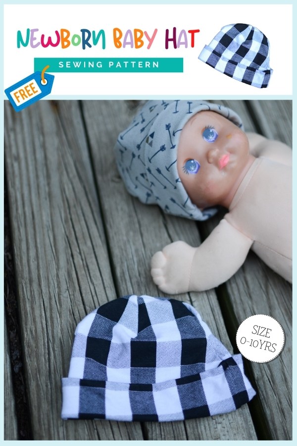 FREE Newborn Baby Hat sewing pattern