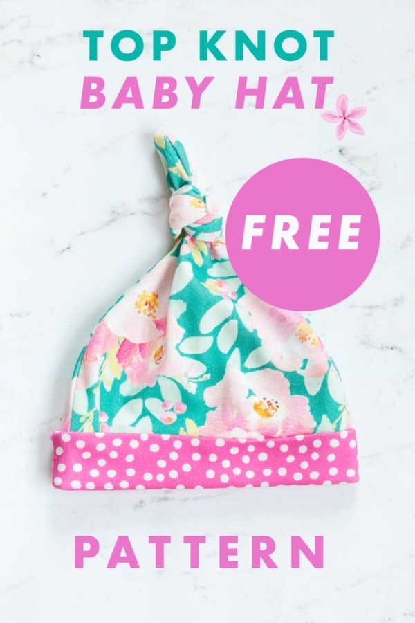 FREE Top Knot Baby Hat sewing pattern