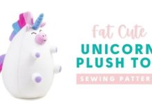 Fat Cute Unicorn Plush Toy sewing pattern