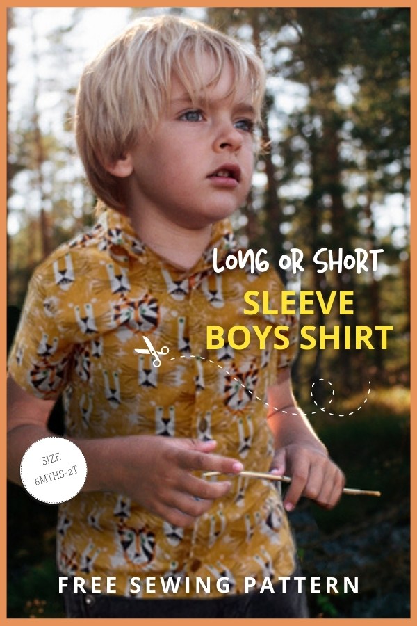 Long or Short Sleeve Boys Shirt FREE sewing pattern (6mths-2T)