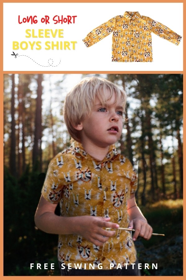 Long or Short Sleeve Boys Shirt FREE sewing pattern (6mths-2T)