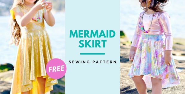 Mermaid Skirt FREE sewing pattern (0-14 sizes)