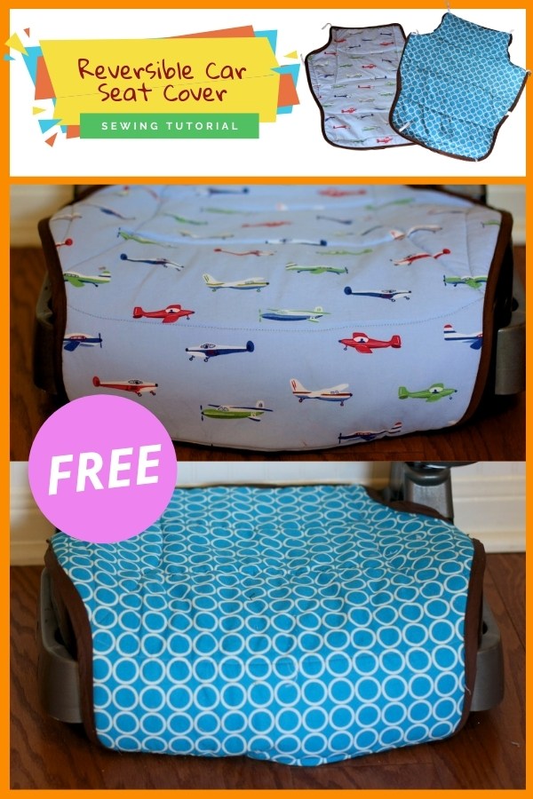 Reversible Car Seat Cover FREE sewing tutorial