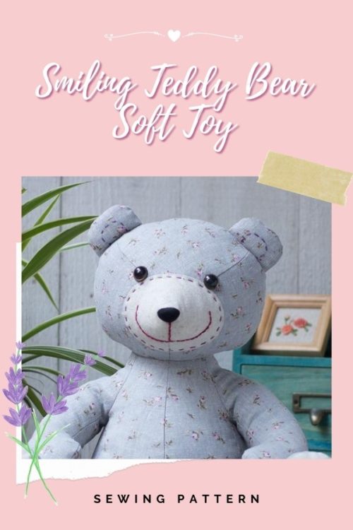 Smiling Teddy Bear Soft Toy sewing pattern - Sew Modern Kids