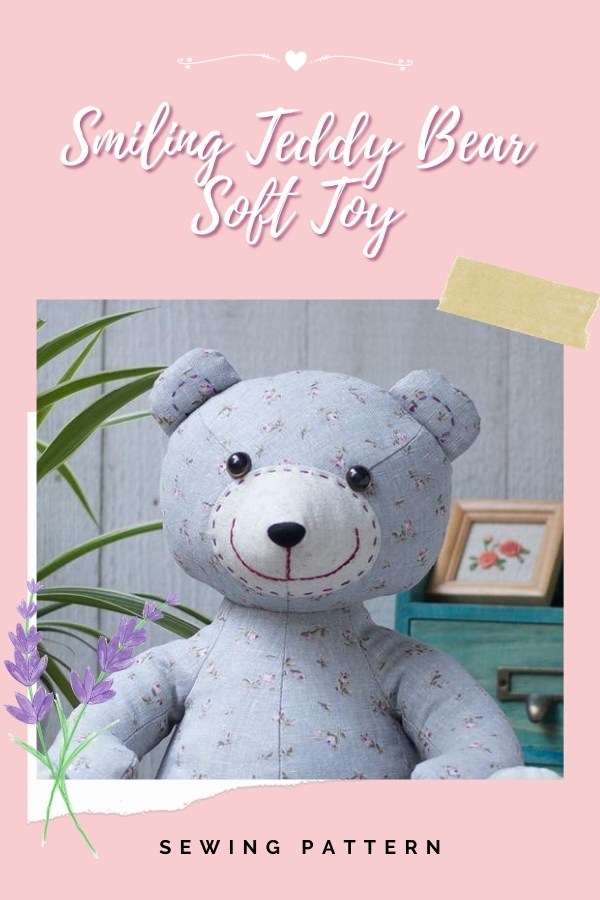 Smiling Teddy Bear Soft Toy sewing pattern