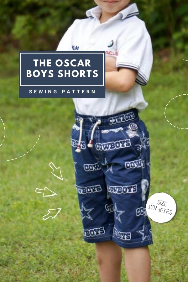 The Oscar Boys Shorts sewing pattern (Ages 1-16)