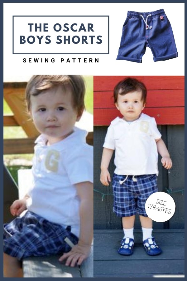 The Oscar Boys Shorts sewing pattern (Ages 1-16)