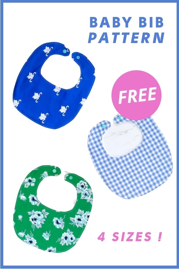 Baby Bib FREE sewing pattern (4 sizes)