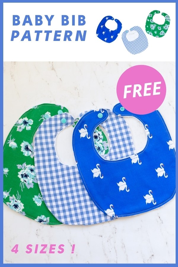 Baby Bib FREE sewing pattern (4 sizes)