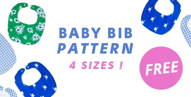 Baby Bib FREE sewing pattern (4 sizes)