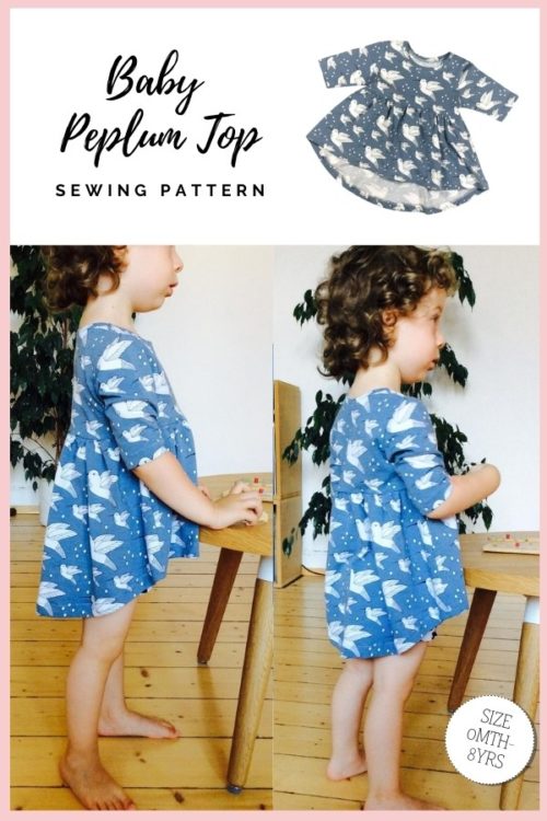 Baby Peplum Top sewing pattern (Newborn6yrs) Sew Modern Kids