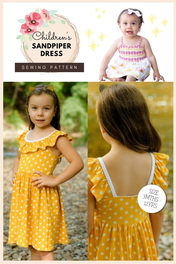 Children's Sandpiper Dress sewing pattern (3mths-12yrs)