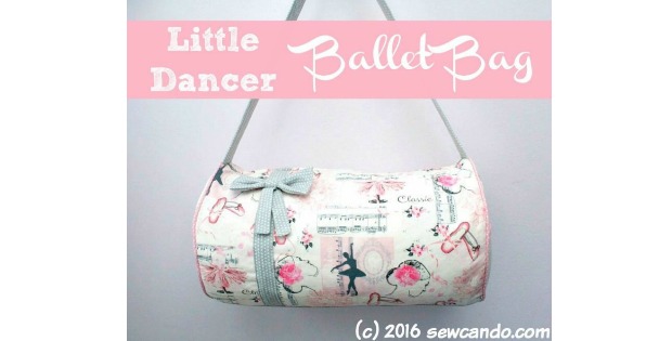 Little Dancer Ballet Bag free sewing pattern featured image