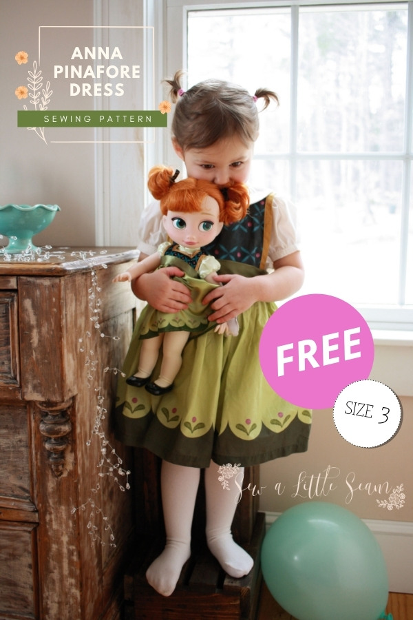 Anna Pinafore Dress FREE sewing pattern (Size 3)