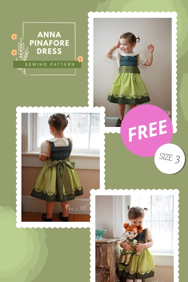 Anna Pinafore Dress FREE sewing pattern (Size 3)