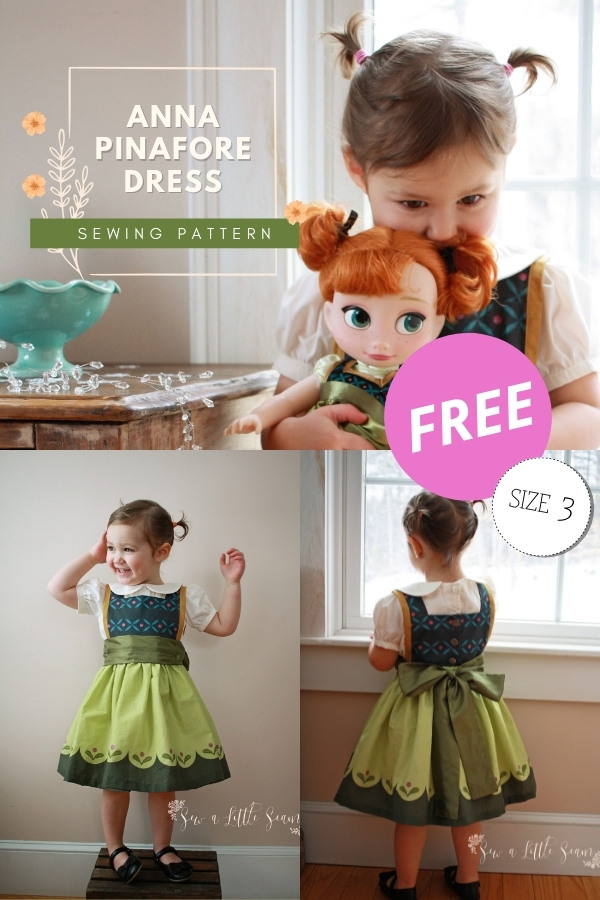 Anna Pinafore Dress FREE sewing pattern (Size 3)