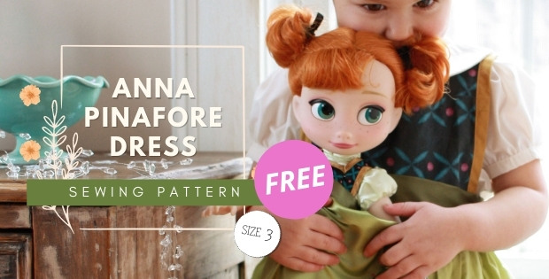 Anna Pinafore Dress FREE sewing pattern (Size 3)