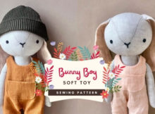 Bunny Boy Soft Toy sewing pattern