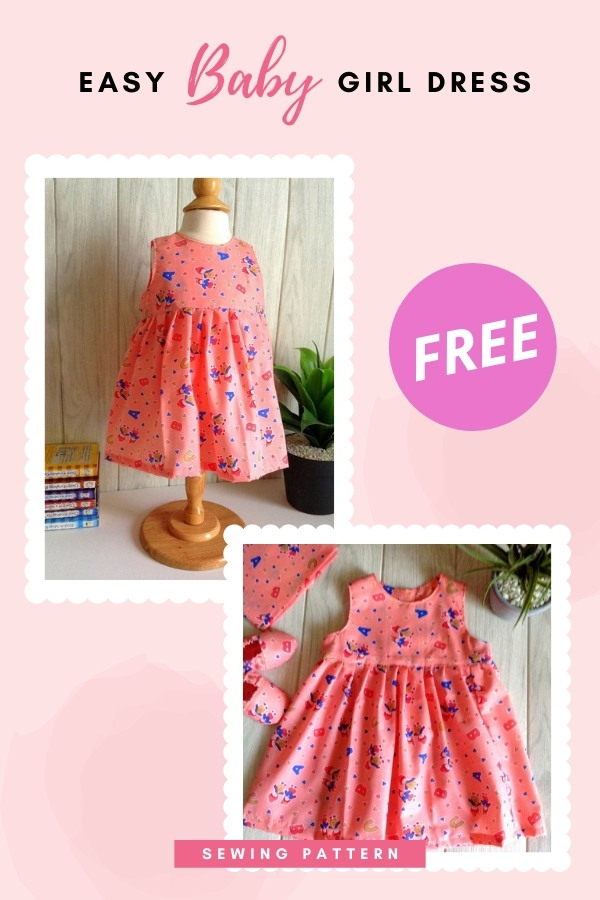 Easy Baby Girl Dress FREE sewing pattern