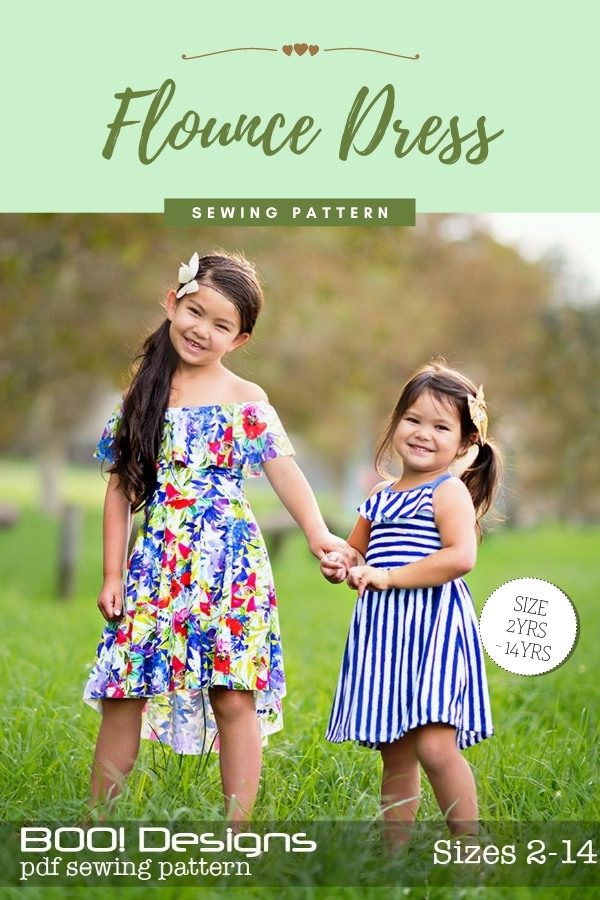 Flounce Dress sewing pattern (Sizes 2-14)