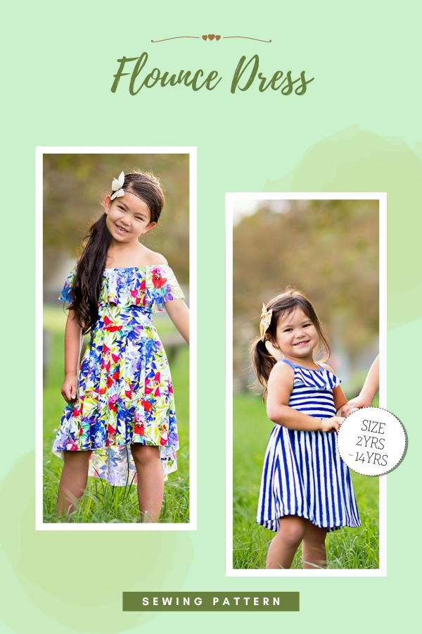 Flounce Dress sewing pattern (Sizes 2-14)