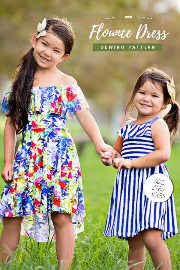 Flounce Dress sewing pattern (Sizes 2-14)