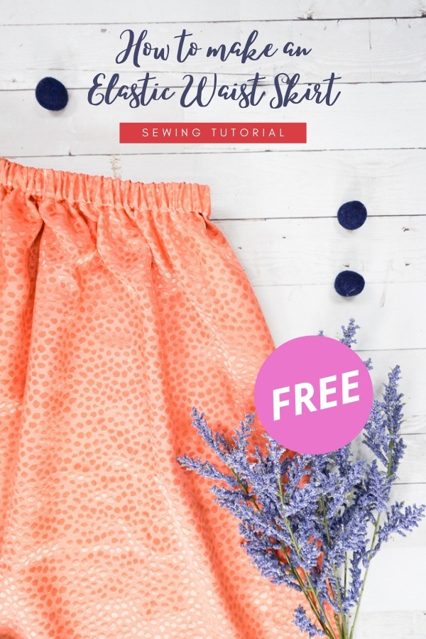 How to make an Elastic Waist Skirt FREE sewing tutorial