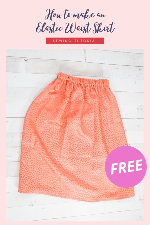 How to make an Elastic Waist Skirt FREE sewing tutorial