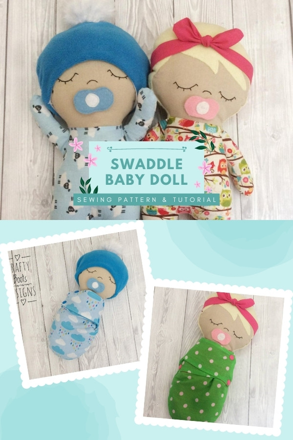 Swaddle Baby Doll sewing pattern and tutorial Sew Modern Kids