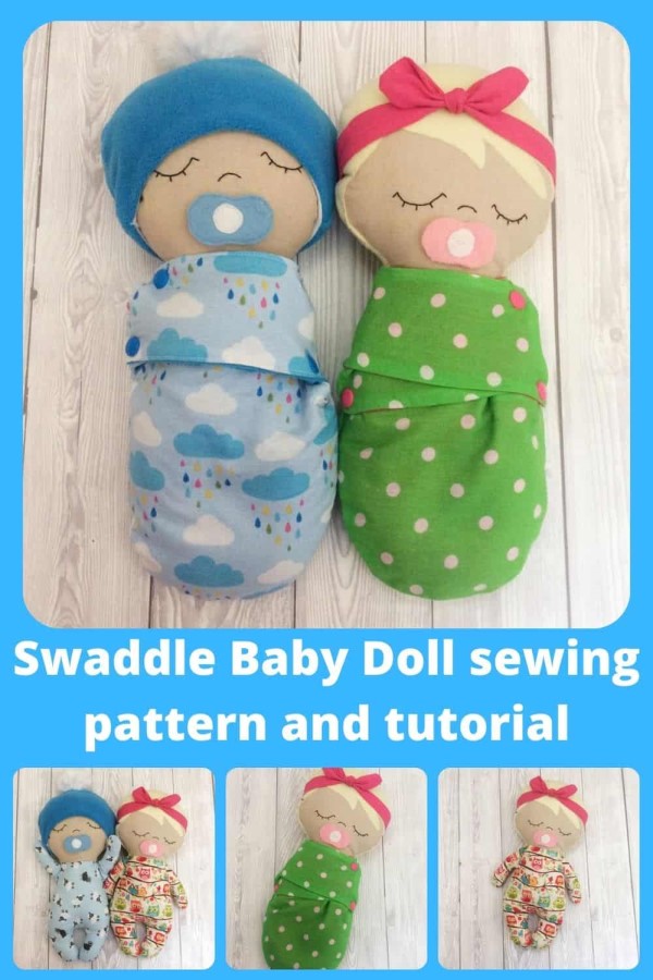 Swaddle Baby Doll sewing pattern and tutorial