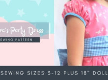 Aurora's Party Dress sewing pattern (sizes 3-12 plus 18" matching doll dress)