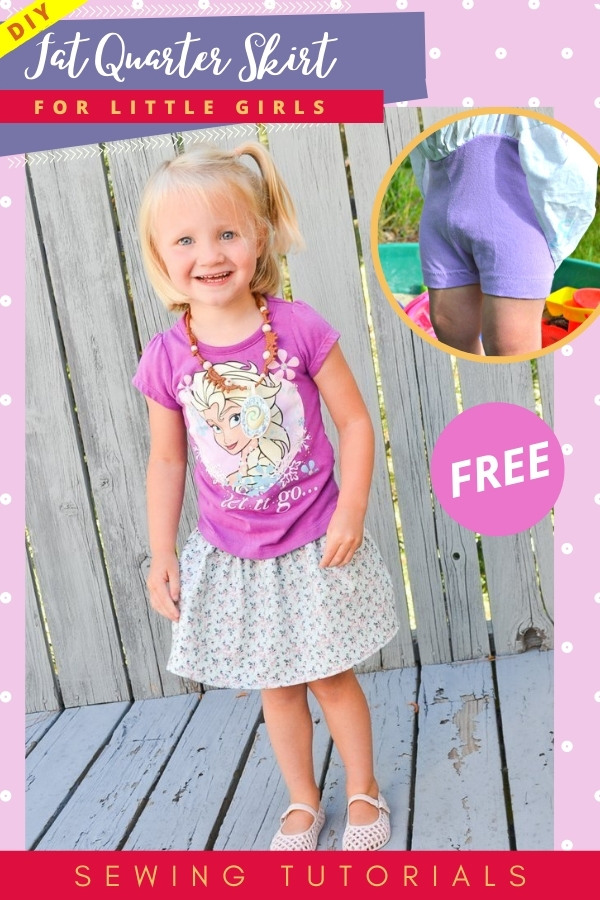 DIY Fat Quarter Skirt for little girls FREE sewing tutorials