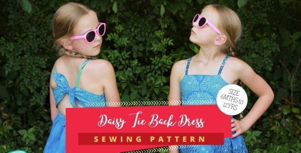 Daisy Tie Back Dress sewing pattern (6mths-12yrs)