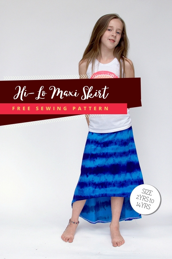 Hi-Lo Maxi Skirt FREE sewing pattern (2-14 years) - Sew Modern Kids