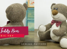 Nosey Teddy Bear Fabric Toy sewing pattern
