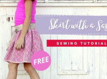 Skirt with a Sash FREE sewing tutorial