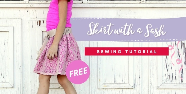 Skirt with a Sash FREE sewing tutorial