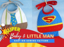 Super Baby and Little Man Baby Bib sewing pattern